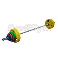 Штанги цветные ProfiGym ( 3 хвата ) 110 кг