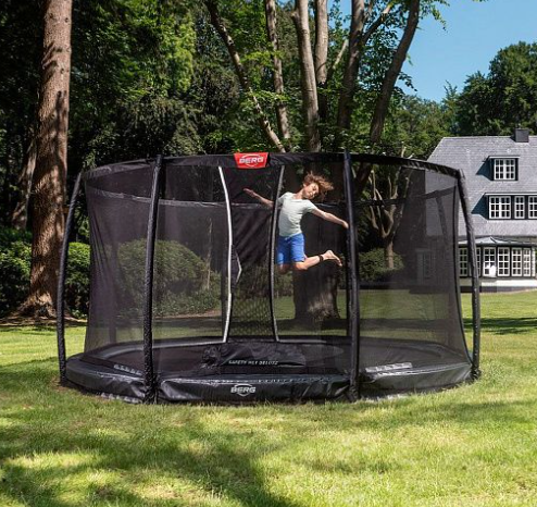 Батут Berg Elite InGround 430 Grey Levels + Safety Net Deluxe