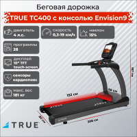 Беговая дорожка True TC400 c консолью Envision9