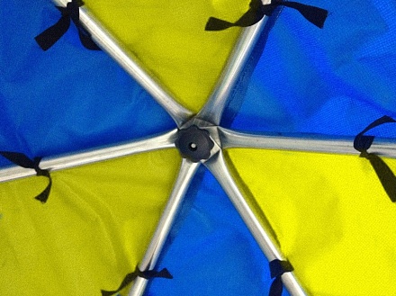 Батут Optifit Like blue 8ft с сине-желтой крышей