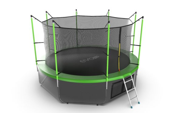 Батут с внутренней сеткой Evo Jump Internal 12ft (Green) + нижняя сеть