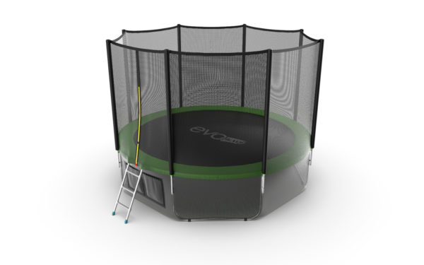 Батут с внешней сеткой Evo Jump External 12ft (Green) + нижняя сеть