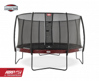 Батут Berg Elite 380 (красный) с защитной сеткой Deluxe