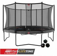 Батут BERG Champion Regular 430 Grey Levels + защитная сетка Safety Net