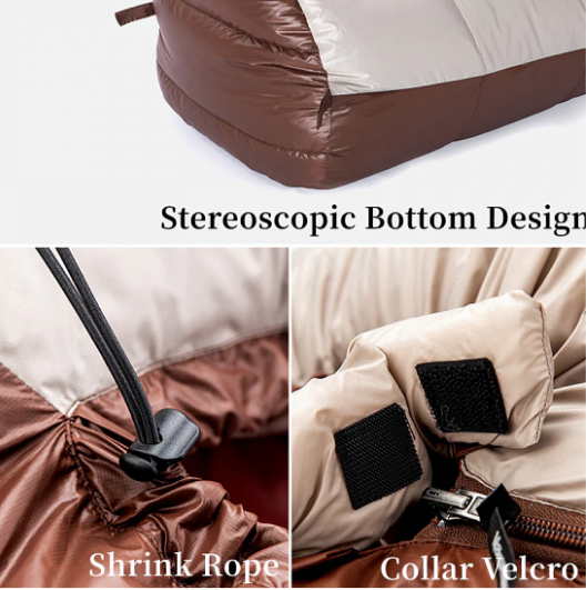 Спальный мешок Naturehike Snowbird -3˚C L Smoke Brown Правый