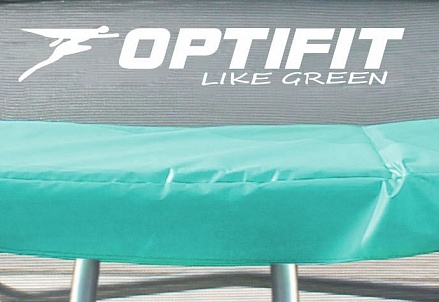 Батут Optifit Like green 8ft с зелено-желтой крышей