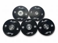 Бамперный диск для кроссфита AeroFit 25 кг, черный AFBD25