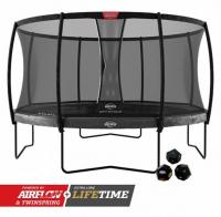 Батут BERG Elite Regular 430 Grey Levels + защитная сетка Deluxe