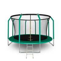 Батут Arland премиум 14ft с внутренней страховочной сеткой и лестницей (Dark green)