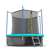 Батут Evo Jump Internal 12ft (Wave). Батут с внутренней сеткой и лестницей, диаметр 12ft (морская волна) + нижняя сеть