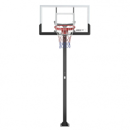 Баскетбольная стойка стационарная UNIX Line B-Stand-TG 54"x32" R45 H230-305 см