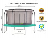 Батут с защитной сеткой "Perfetto Sport 12 Dynamics" диаметр 3,7 м