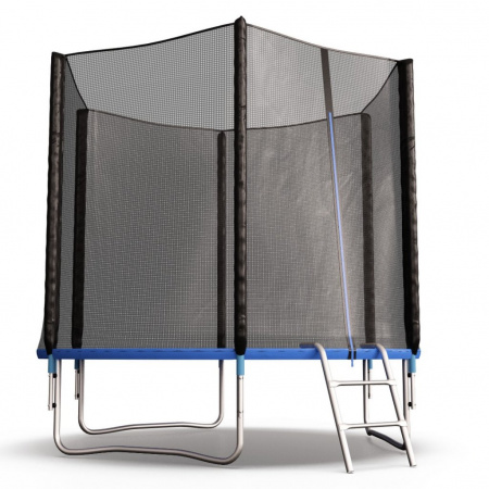 Батут Perfexo, 10FT, 305 см с внешней сеткой и лестницей, синий