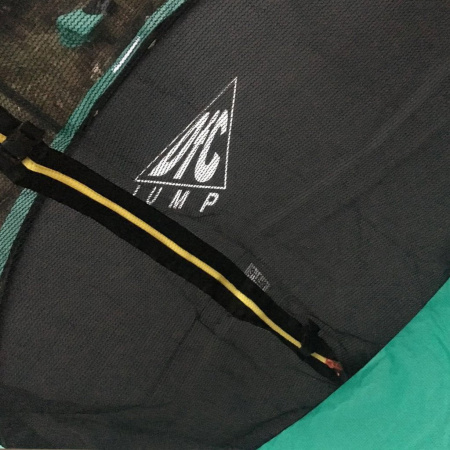 Батут DFC Jump 12ft складной, c сеткой, цвет green