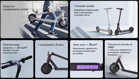 Электросамокат Xiaomi Electric Scooter 3 Lite Белый