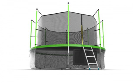 Батут с внутренней сеткой Evo Jump Internal 12ft (Green) + нижняя сеть