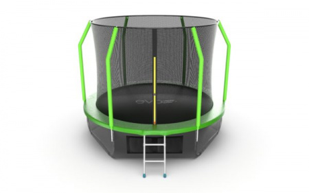 Батут с внутренней сеткой Evo Jump Cosmo 10ft (Green) + нижняя сеть