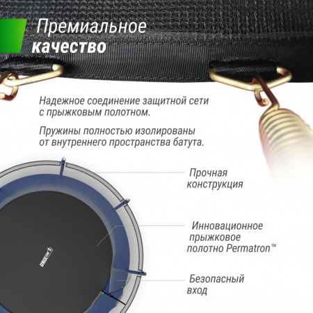 Батут Unix Line Supreme Basic 12 ft (blue)