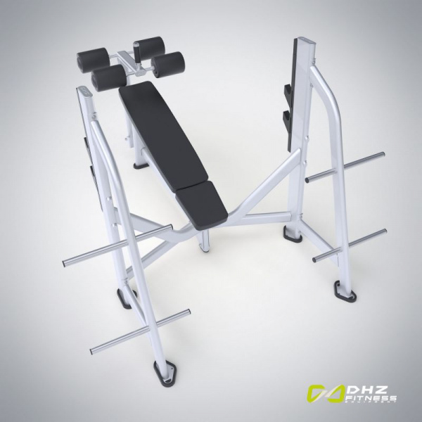 Скамья-стойка для жима под углом вниз (Olympic Decline Bench) E7041