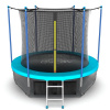 Батут Evo Jump Internal 12ft (Wave). Батут с внутренней сеткой и лестницей, диаметр 12ft (морская волна) + нижняя сеть