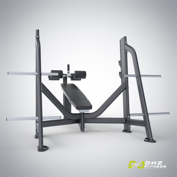 Скамья-стойка для жима под углом вниз (Olympic Decline Bench) E7041