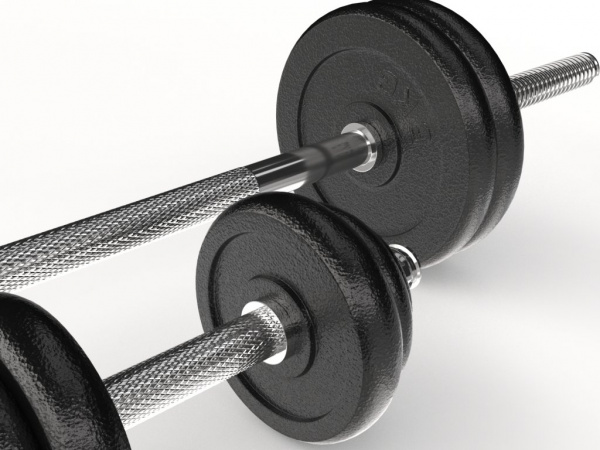 Набор гантелей и штанга UNIXFIT в кейсе 50 кг