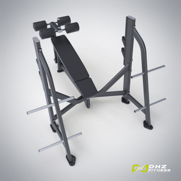 Скамья-стойка для жима под углом вниз (Olympic Decline Bench) E7041