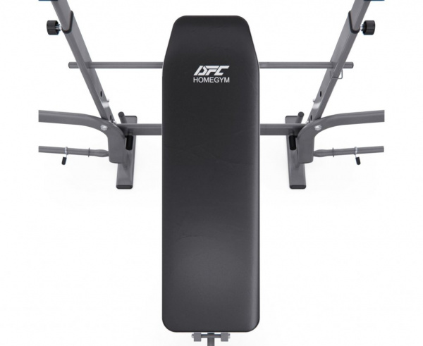 Скамья со стойками под штангу DFC D70 PRO широкий хват, с партой для бицепса