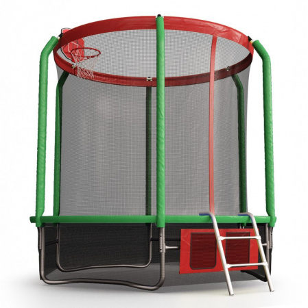 Батут Perfexo, 10FT, 305 см с сеткой, лестницей, баскетбольным кольцом и сумкой для обуви