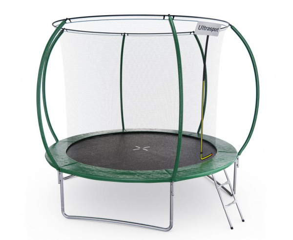 Батут DFC Ultrasport 10 ft с внутренней сеткой / лестница в комплекте